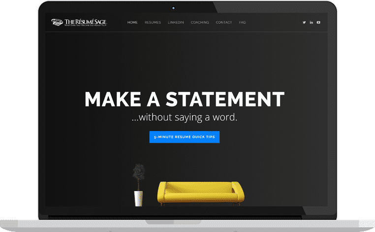 S.MICHAEL Creative Branding - The Resume Sage Website Portfolio Shot