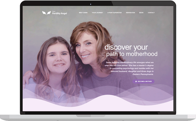 S.MICHAEL Creative Branding - The Fertility Angel Website Portfolio Shot