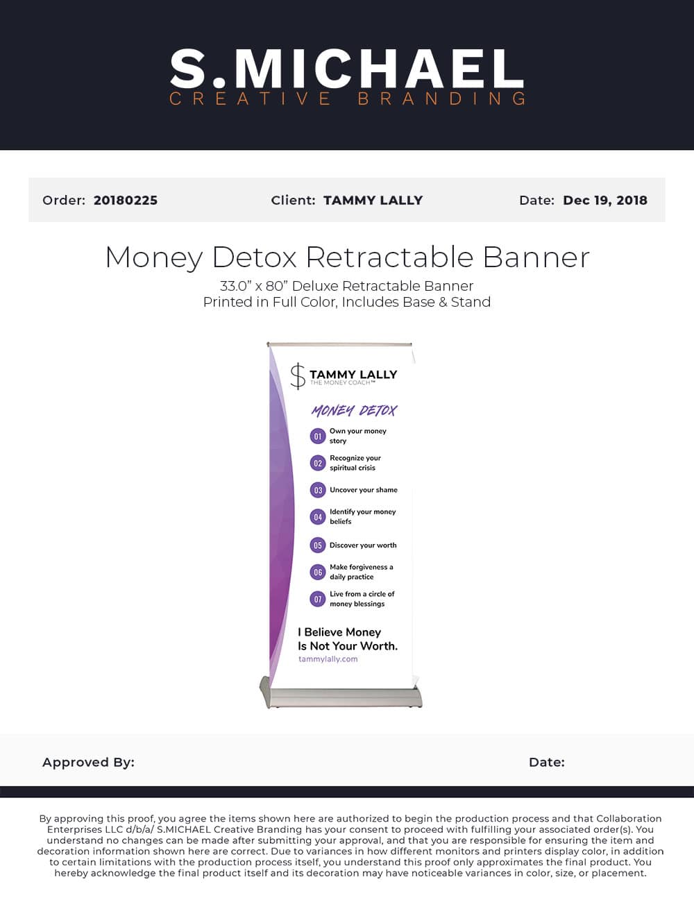 Tammy Lally Custom-Designed Retractable Banner - S.MICHAEL Creative Branding Art Mockup