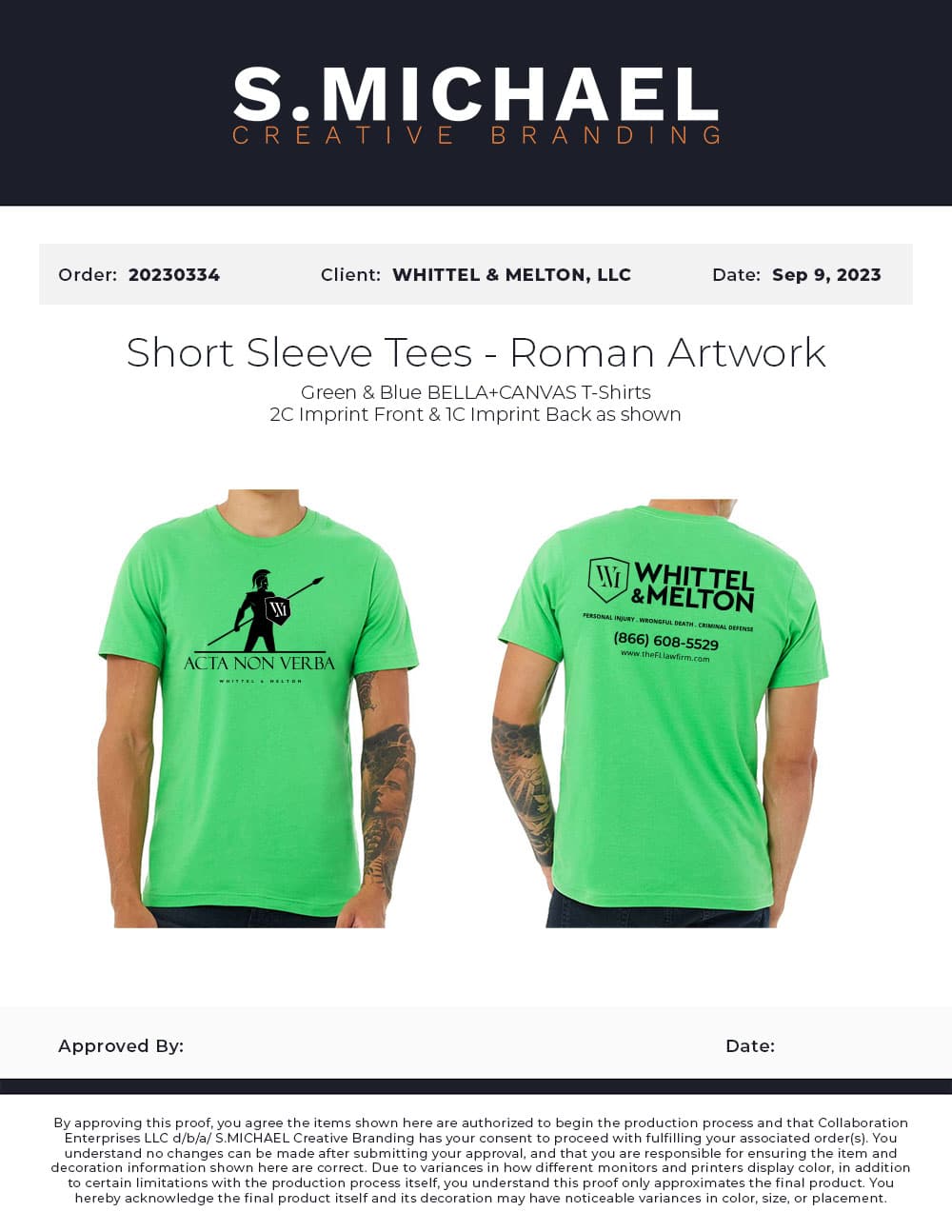 Whittel & Melton Screen Printed Tees - S.MICHAEL Creative Branding Art Mockup