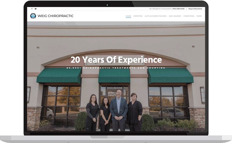 S.MICHAEL Creative Branding - Weig Chiropractic Website Portfolio Shot